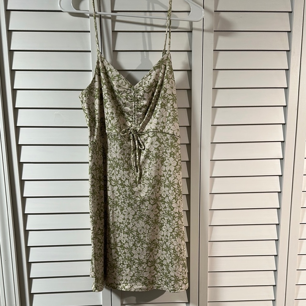 Altar'd State Green Slip Mini Dress Spaghetti Strap